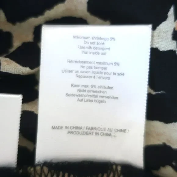 Ganni Dufort Midi Wrap Dress Leopard Print Stretch Silk Satin Size 36 - Picture 7 of 7